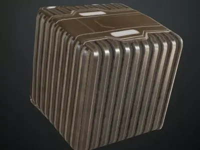 Sci-Fi Industrial Metal Panel PBR Seamless Texture