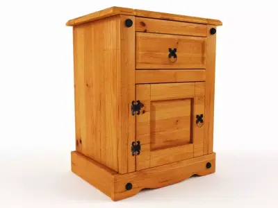 rustic nightstand 3D model