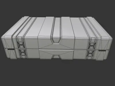 Sci-Fi Crate 7 Low-poly 3D model