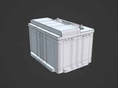Car battery - Made in Russia Free low-poly 3D model