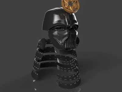 DARTH VADER SAMURAI HELMET 3D model
