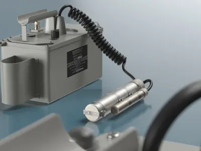 AN-PDR-27S Military Radiac Set With External Probe Gray 3D model