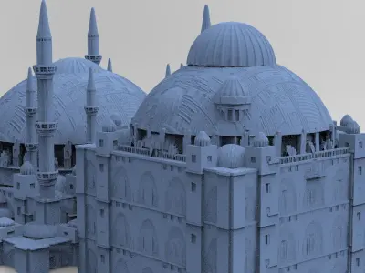 Sci fi structures 2 buildings 3D 3D model