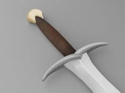 Sword spartan dagger low-poly game ready Low-poly 3D model