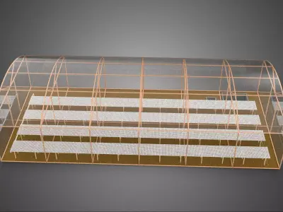 FARMING GREENHOUSE PLANT AGRICULTURE AEROPONIC HYDROPONIC GARDEN 3D model