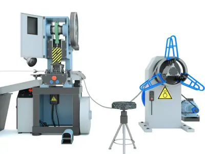 Machine tool mechanical press stamping line K2118B 3D model