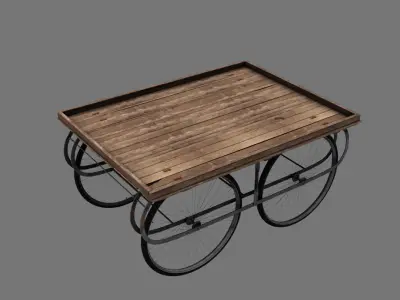 Vegetable Salesman Cart 3d model 3D model