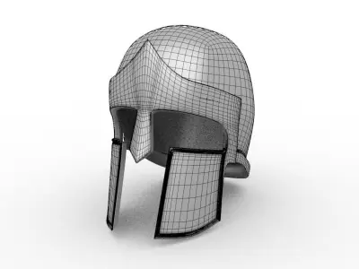 Helmet iron spartan helmet 3D model