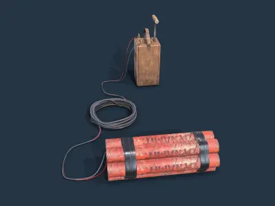 Dynamite Blaster Low-poly 3D model purchase