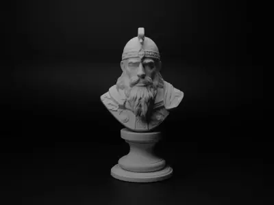 Celtic Warrior Bust Chess 3D print model purchase