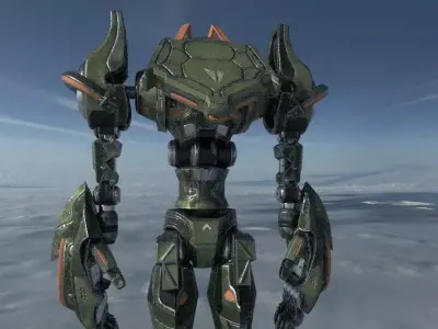 Robot futuristic in game halo Free low-poly 3D model