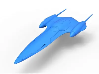 Naboo Queens Royal starship Scale 1 to 200 3D print model