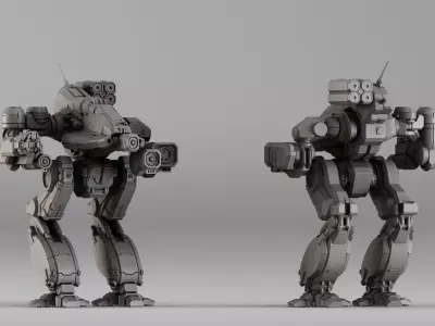 S00033 Sci-Fi Mech Robot 3D print model
