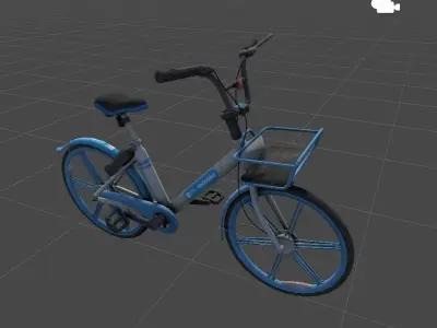 Alipay share bicycle Low-poly 3D model