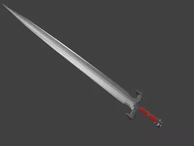 Steel sword 3D model purchase