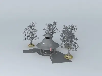 Gazebo Dome construction Free 3D model