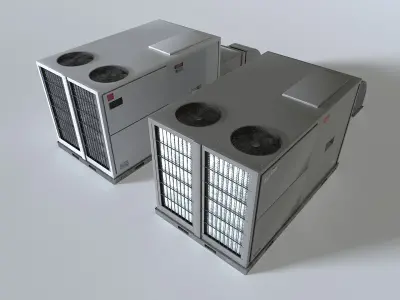 Rooftop AC hvac unit Low-poly 3D model