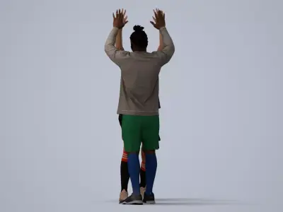 00485Elsje008 - Adult Caucasian woman exercising in summer 3D model