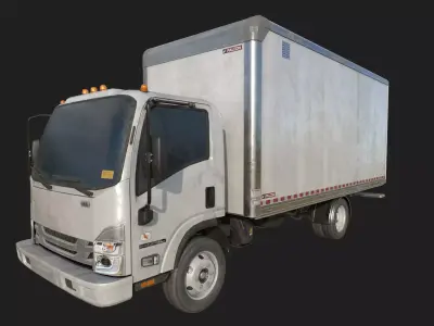 Delivery Truck Low-poly 3D model