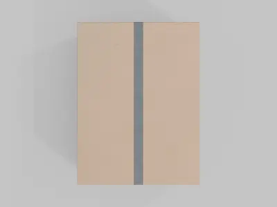Rectangular Cardboard Box - Rigged and Fully Customizable Low-poly 3D model
