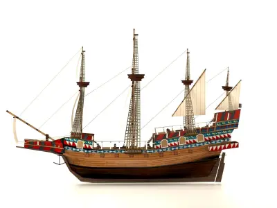 Sailing ship Low-poly 3D model buy