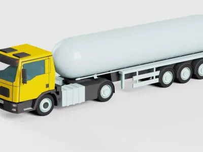 Truck 3D tanker 3D model