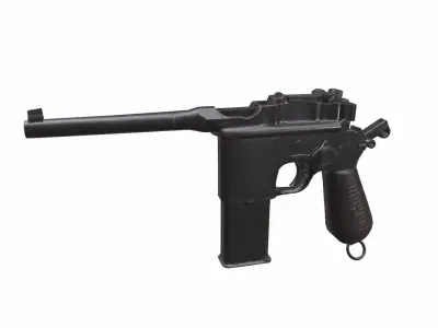 Mauser C96 Free low-poly 3D model