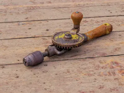 Old Hand Drill Low-poly 3D model purchase