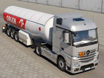 Mercedes Actros Gas Tank 3D model