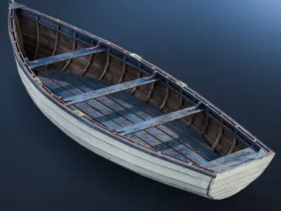 Boat wooden 3D model