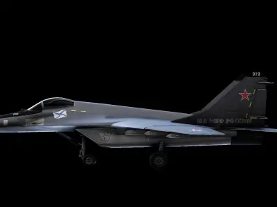 MIG-29 Russian Fighter Jet Low-poly 3D model