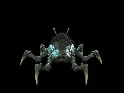 LandBug6 bug with eyes and claws Low-poly 3D model