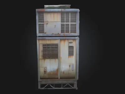 Rusty Industrial Unit  Echoes of Forgotten Industry 3D model