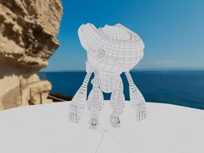 Old Robot Low-poly 3D model purchase