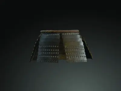 Japan Samurai kusazuri  Low-poly 3D model