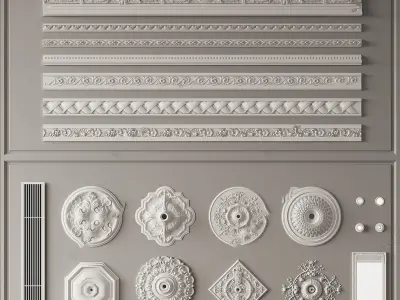 detail arch classical  2D 3D Free 3D model