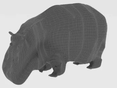 Hippopotamus Free 3D model buy
