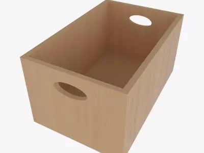 Box Wooden 3D model