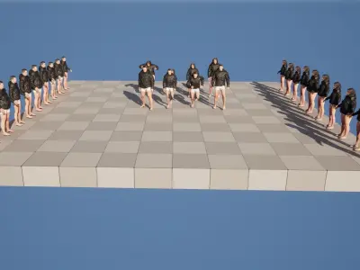 Military Jacket 8 - All MH Bodies - UE5 Skeletons - Rigged Low-poly 3D model