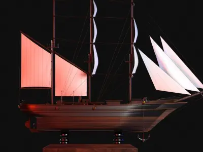 Sail Boat Miniature 3D model