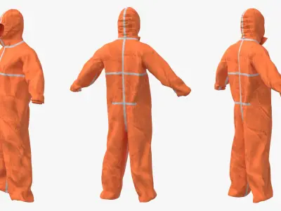  Industrial Isolation Coverall Orange 