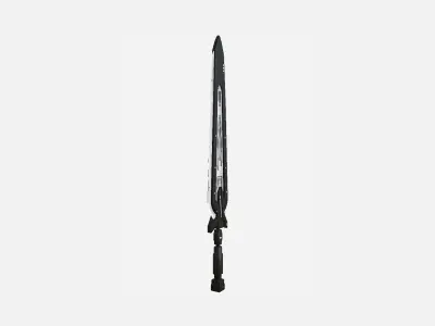 SciFi Sword B07 Black White - Sci Fi Weapon Design Low-poly 3D model