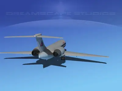 Boeing 717-200 American 3D model