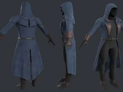  Monster Hunter Archer Low-poly 3D model