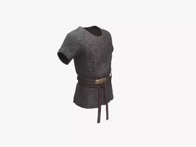 Ancient Armor ChainMail 3D Model Game Ready PBR Low Poly Low-poly 3D model