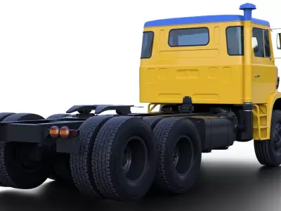Scania LS141 6x2 38 Stock Classic Truck Low-poly 3D model
