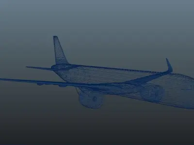 A321 Neo XLR  Low-poly 3D model
