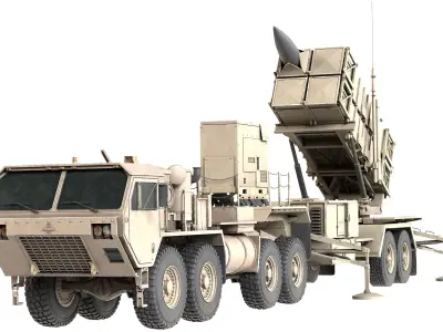 HEMTT MIM104 Patriot Low-poly 3D model