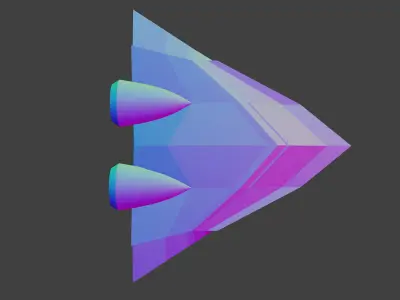 Sci-fi Spaceship 3D model