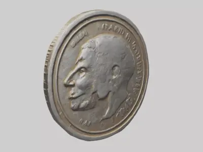 Old Coin Model Low-poly 3D model